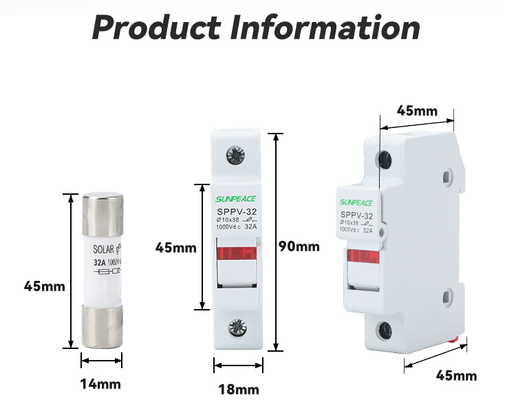 DC AC Fuse Link 63A 1000V 1500V For Solar System OEM ODM Manufacturer 1 DC AC Fuse Link 63A 1000V 1500V For Solar System OEM ODM Manufacturer 1