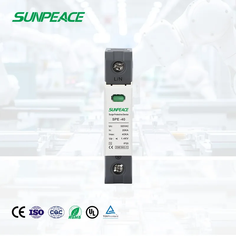 Manufacturer Factory Price OEM ODM Solar AC PV 1P T2 20KA 40KA DC SPD surge protector device