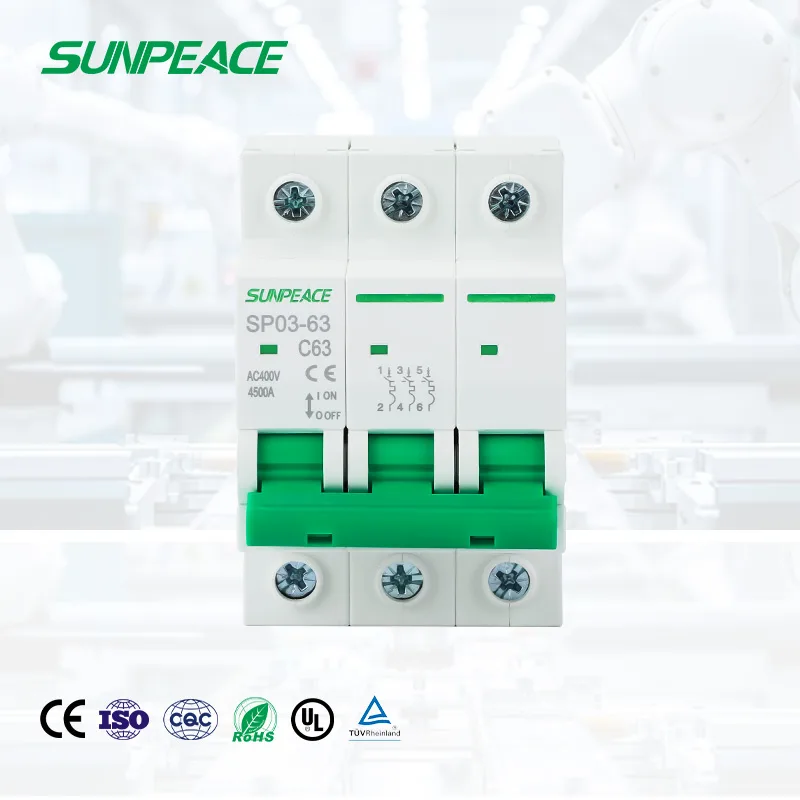 DC AC MCB 3P 63A miniature circuit breaker for Photovoltaic PV/Solar System