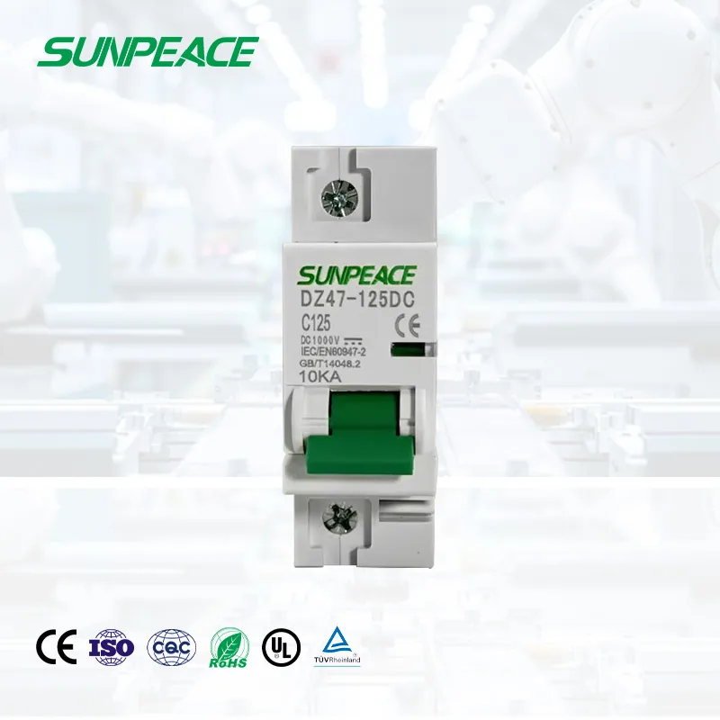 DC AC  MCB 1P 125A miniature circuit breaker for Photovoltaic PV/Solar System