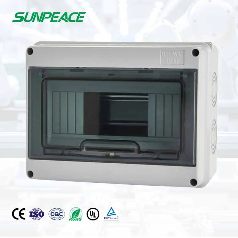 HT Series 2 Ways IP65 ABS Outdoor Electrical Waterproof Plastic Distribution Box