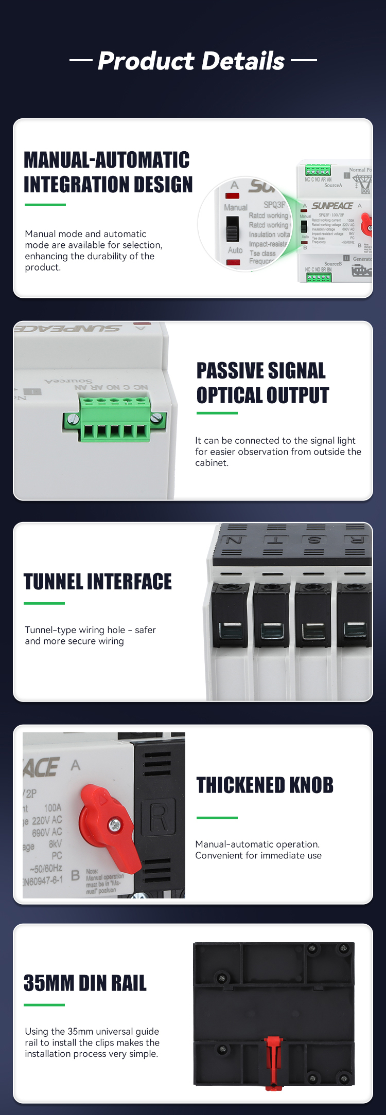 DC ATS 2P Automatic Transfer Switch Dual Power Changeover Switch for PV Solar Sysytem 5 DC ATS 2P Automatic Transfer Switch Dual Power Changeover Switch for PV Solar Sysytem 5