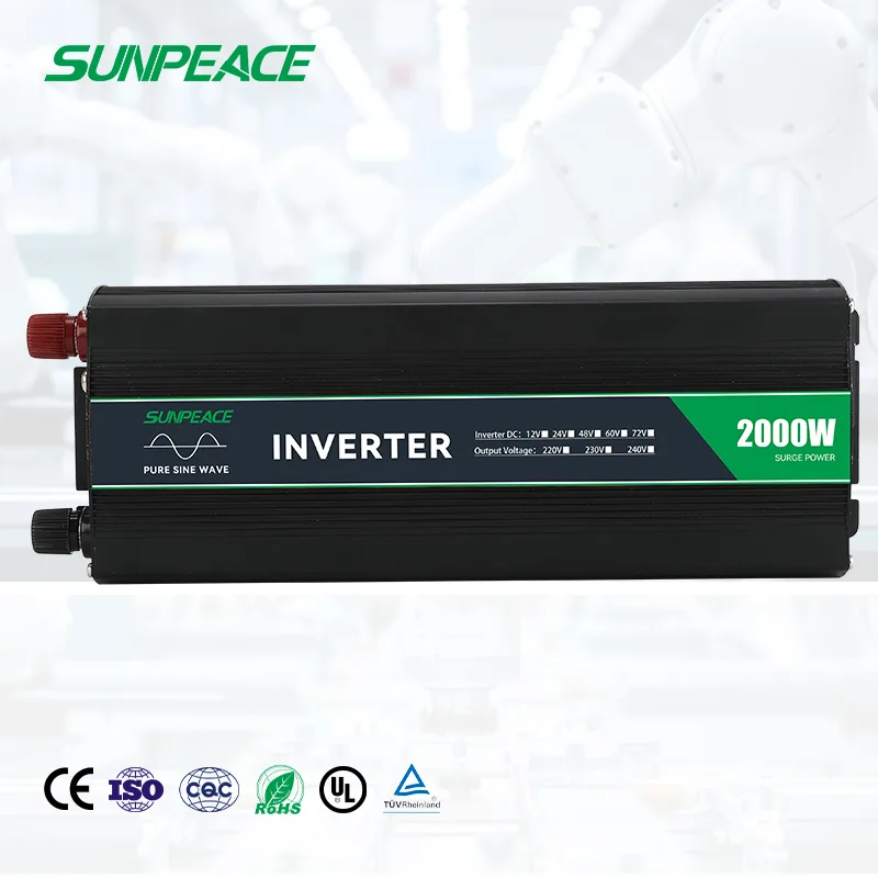 1000W-2000W DC Pure Sine Wave Inverter Solar Power Car Converter