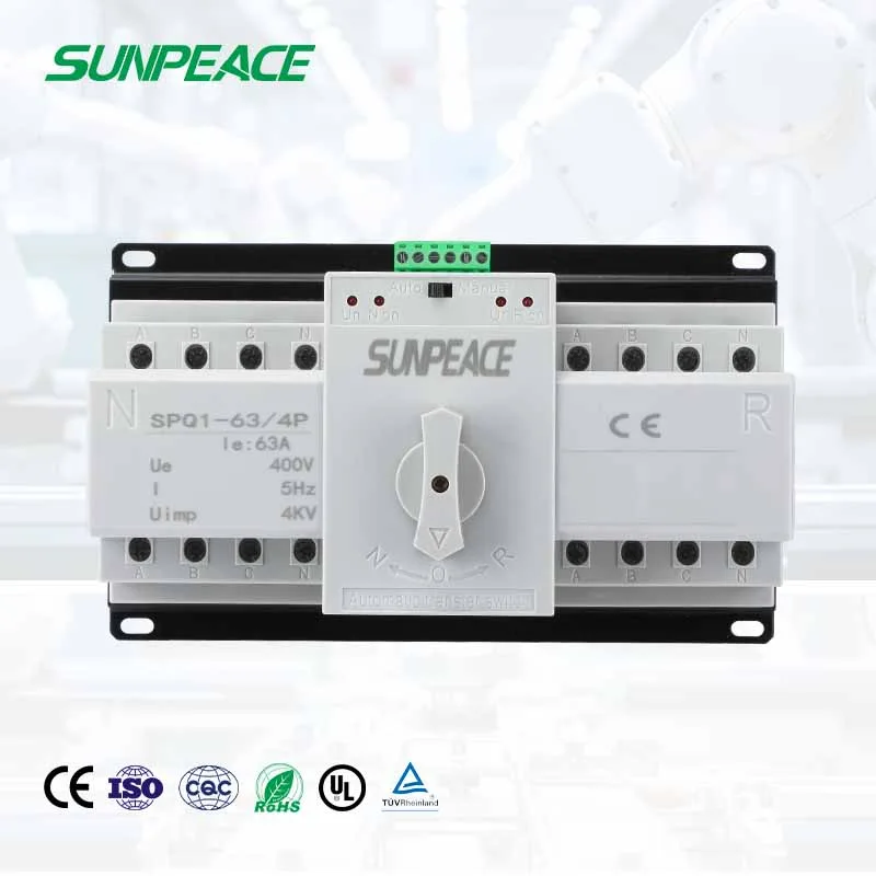 DC ATS 63A 100A Automatic Transfer Switch Switch for PV Solar Sysytem