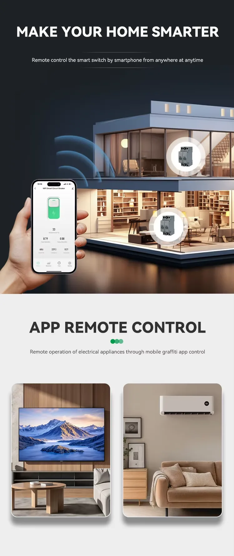 WIFI MCB miniature circuit breaker 63 Amp 4