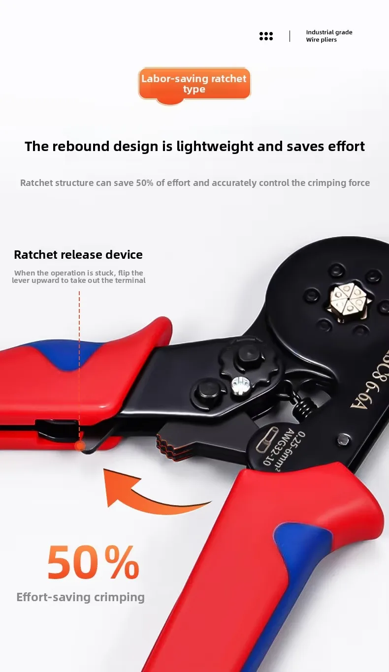 HSC8 6-6A Terminal Crimping Pliers Tool 4 HSC8 6-6A Terminal Crimping Pliers Tool 4