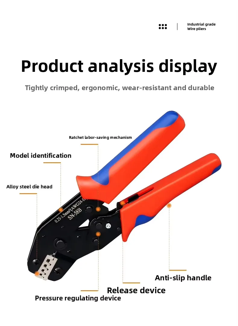SN-06WF Terminal Crimping Pliers Tool 4 SN-06WF Terminal Crimping Pliers Tool 4